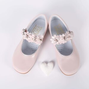 TNY Shoes Sapatos rosa em pele com adorno flores amovível