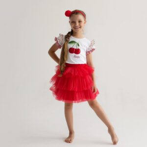 T-shirt M10115+Saia M10109 "Fluffy cherry"- DAGA
