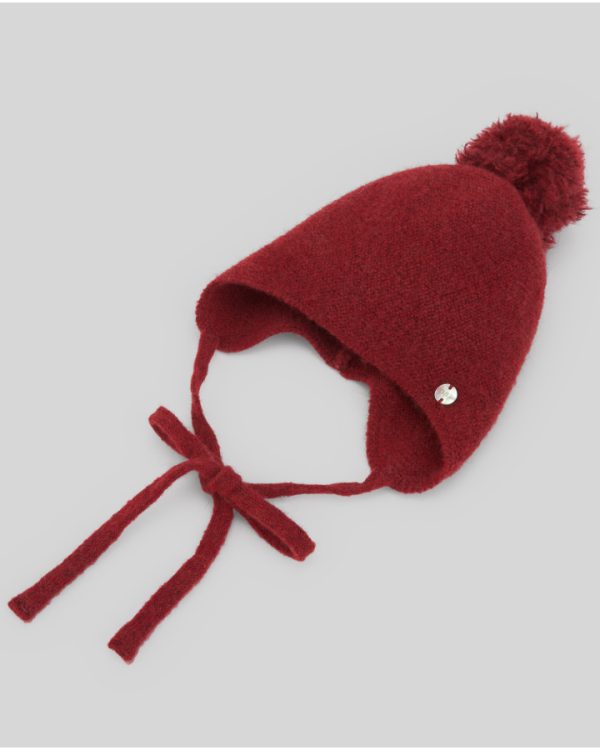 Gorro C/Pompom "Arena" Vermelho- Paz Rodriguez